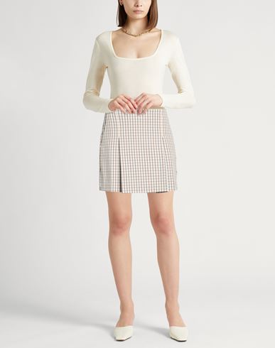 Woman Mini skirt Ivory Size 0 Polyester, Elastane