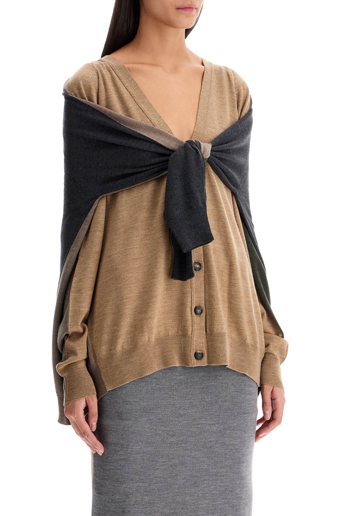 Double-sleeved cardigan