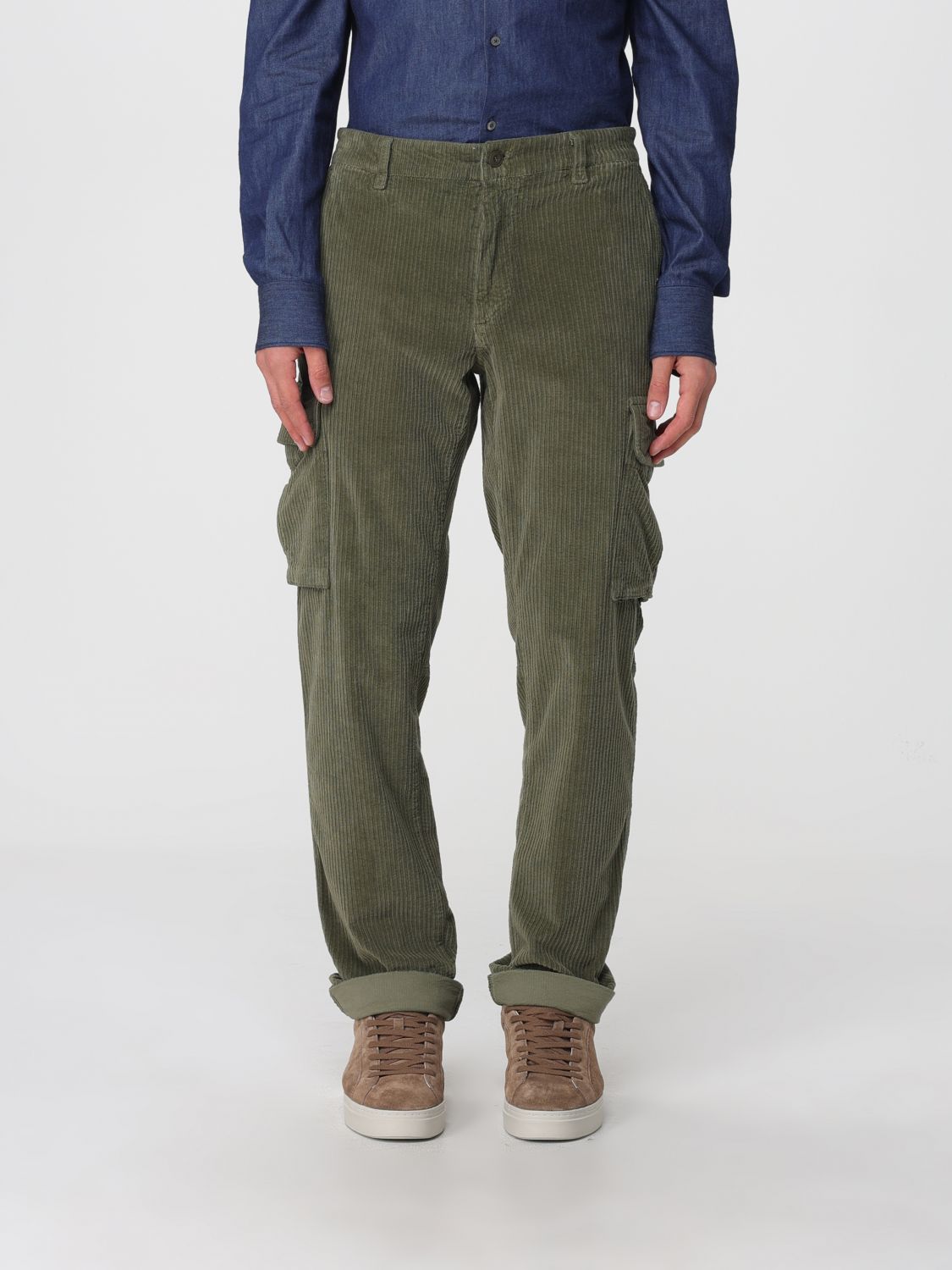 Pants Men color Green