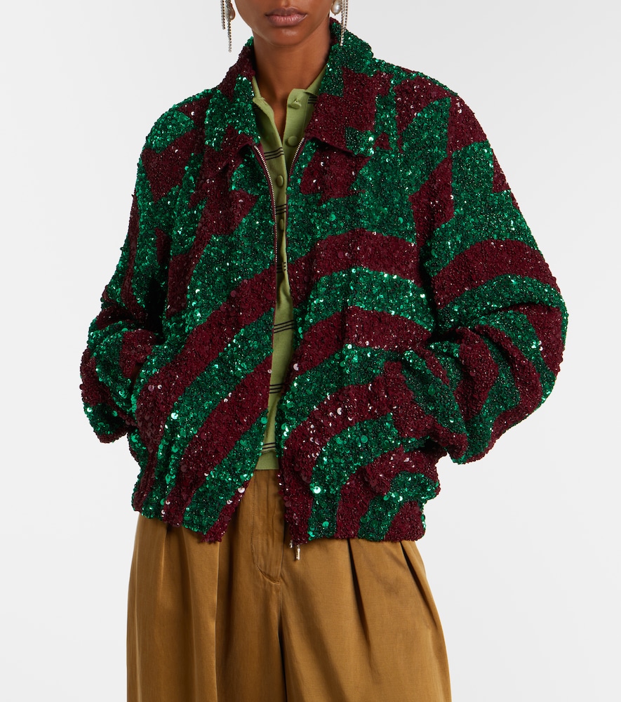 Sequined blouson jacket