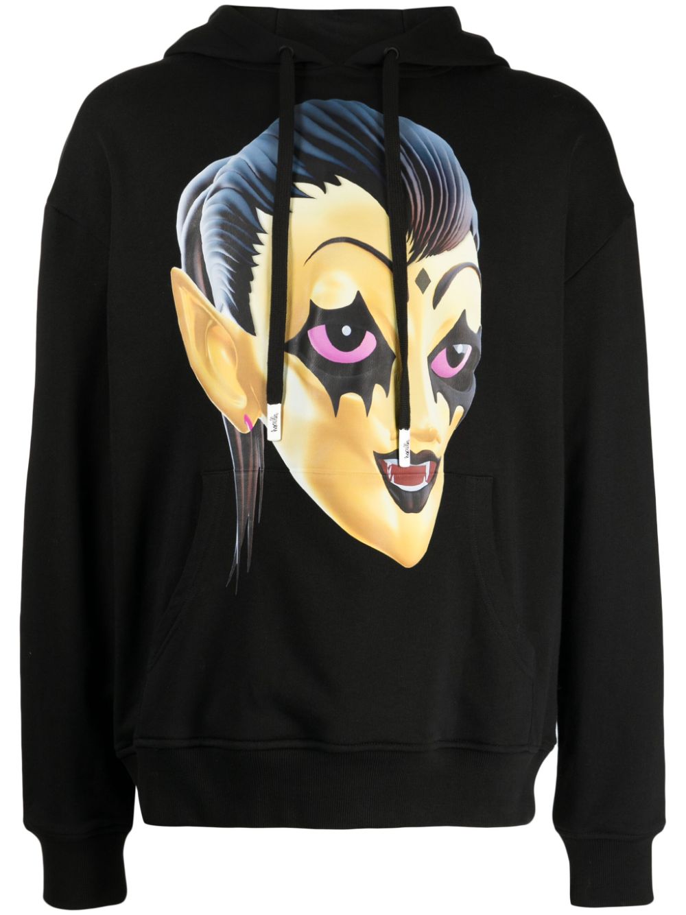 Golden Lady graphic-print hoodie - Black