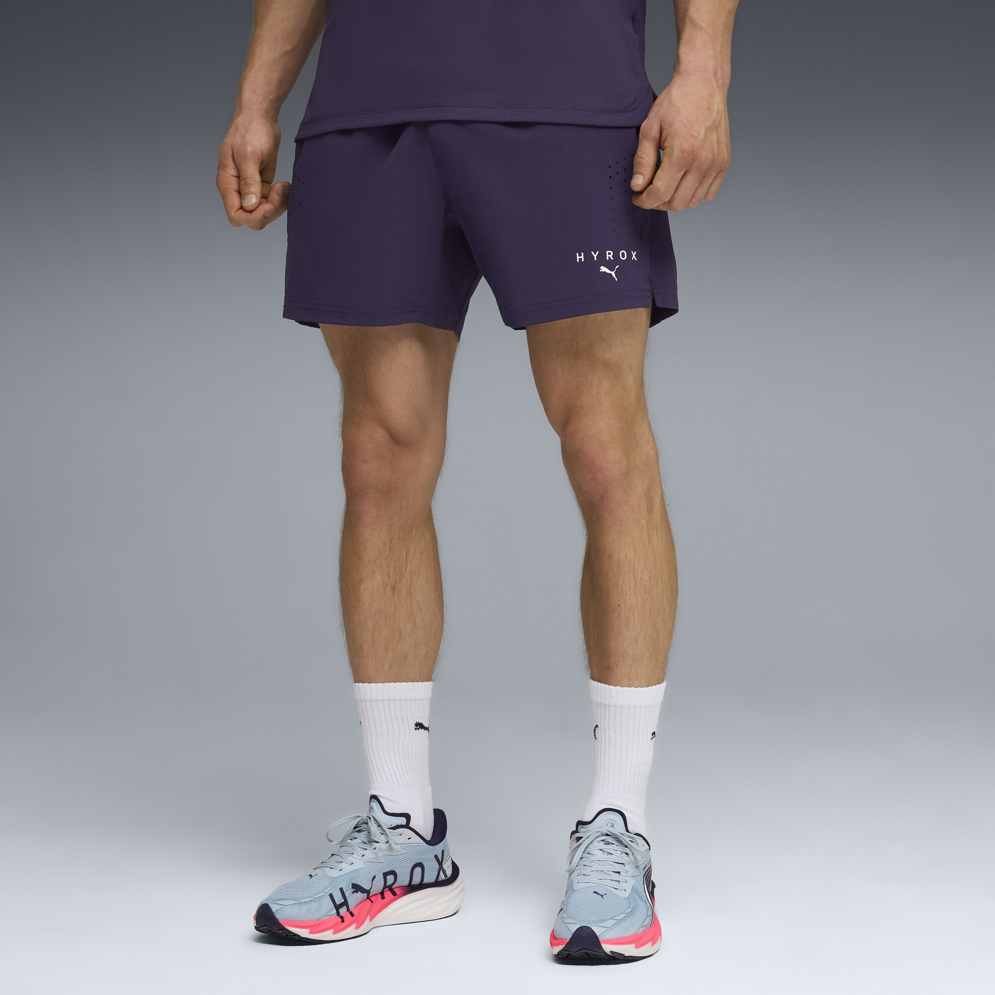 PUMA x HYROX Men's DryElite 5" Shorts in Purple