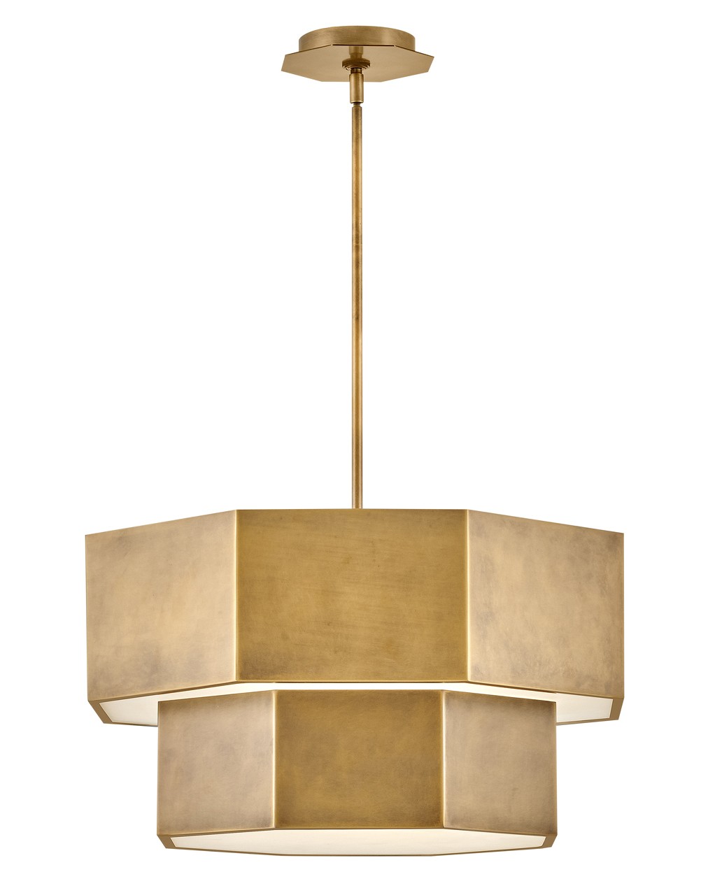 Heritage Brass LED Convertible Chandelier from the Facet Collection
