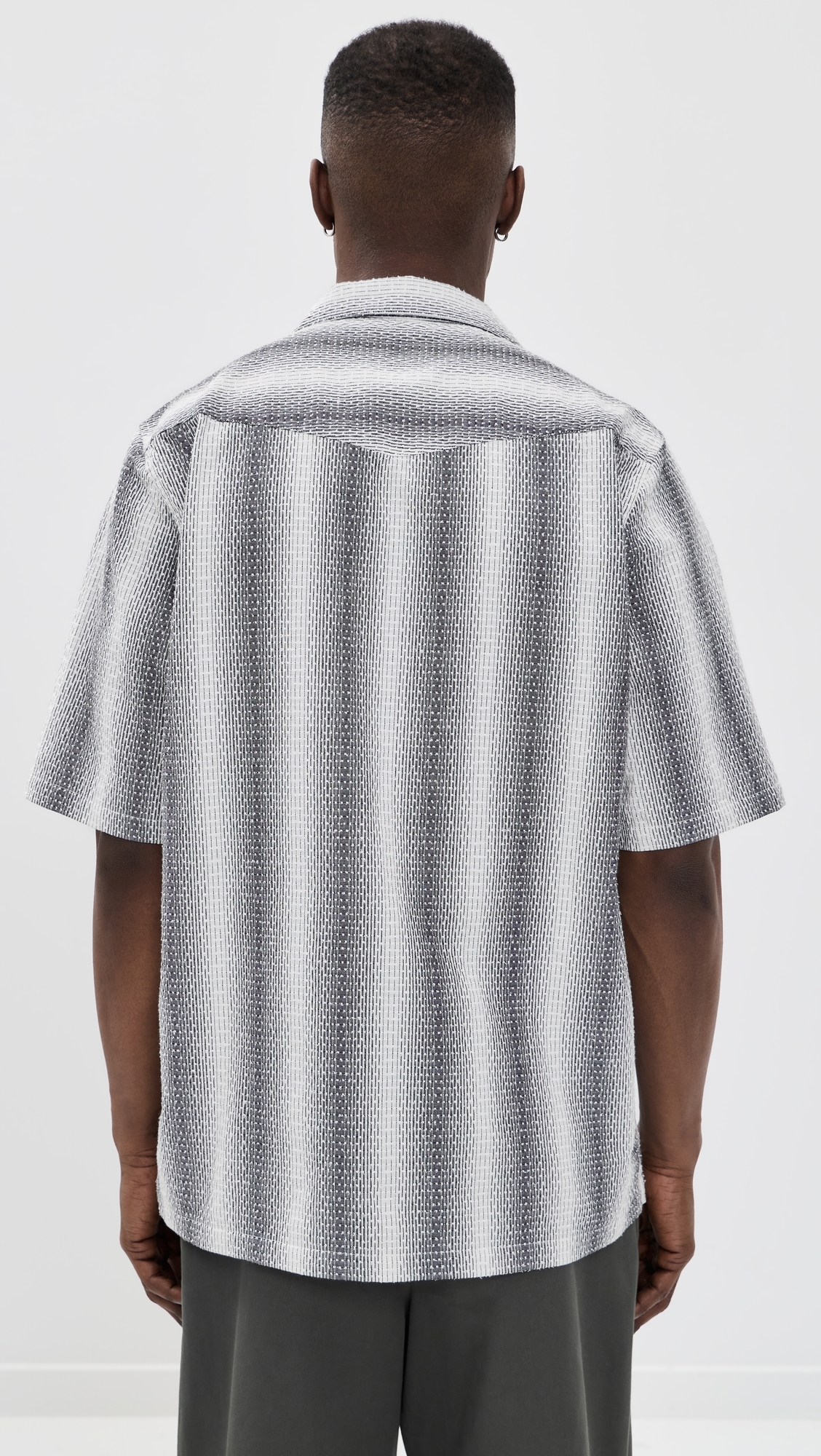 Eren Woven Shirt Midgrey/White