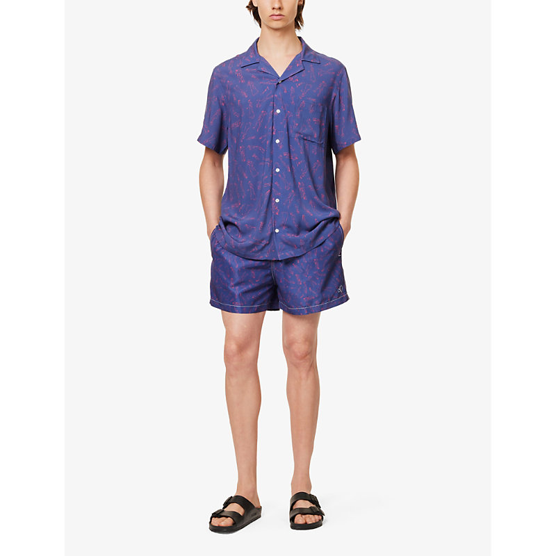 Arrels Barcelona 남성 Mens Navy Dance Richard Printed Swim Shorts M 75521203