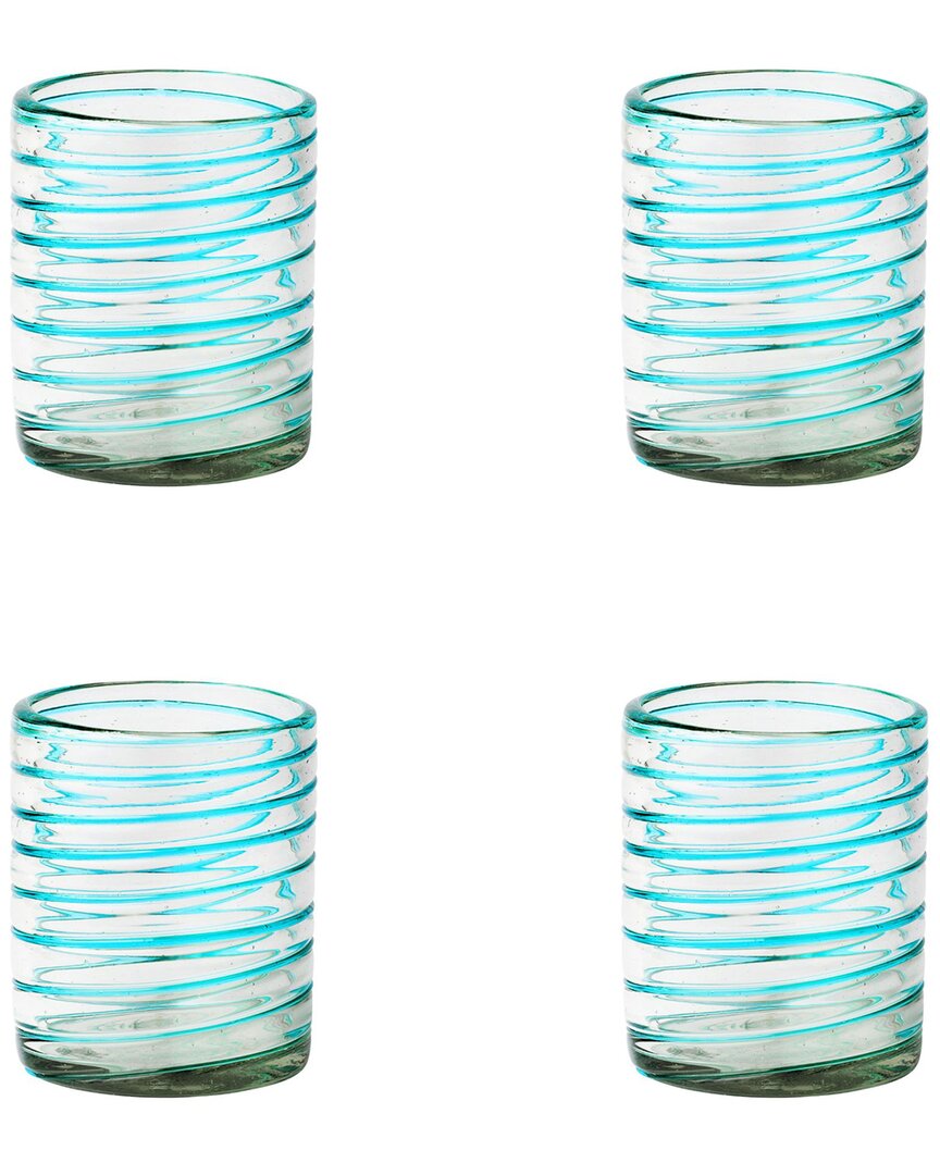 Set Of 4 Meridia Mexican Glassware Dofs