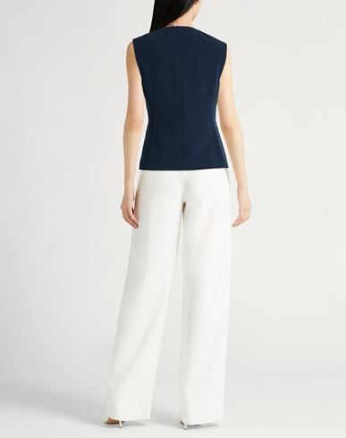 Woman Tailored Vest Navy Size 0 Triacetate, Polyester