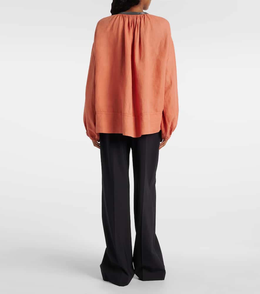 Monili linen and cotton top