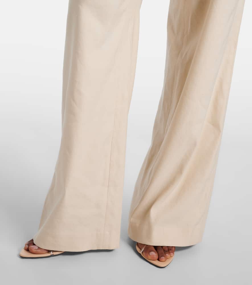 Bristol linen-blend wide-leg pants