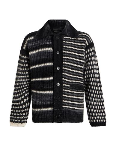 Man Cardigan Black Size 36 Alpaca wool, Wool, Polyamide