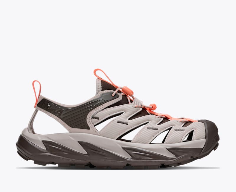 HOKA Hopara Hiking Shoes in River Rock Grey/Cliff Grey