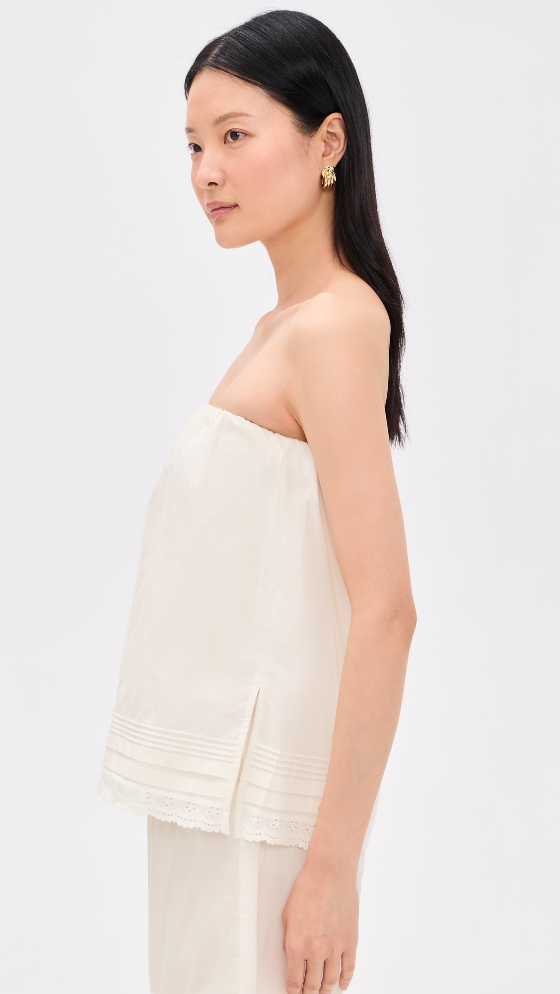 Filomena Top Fiore Lace White