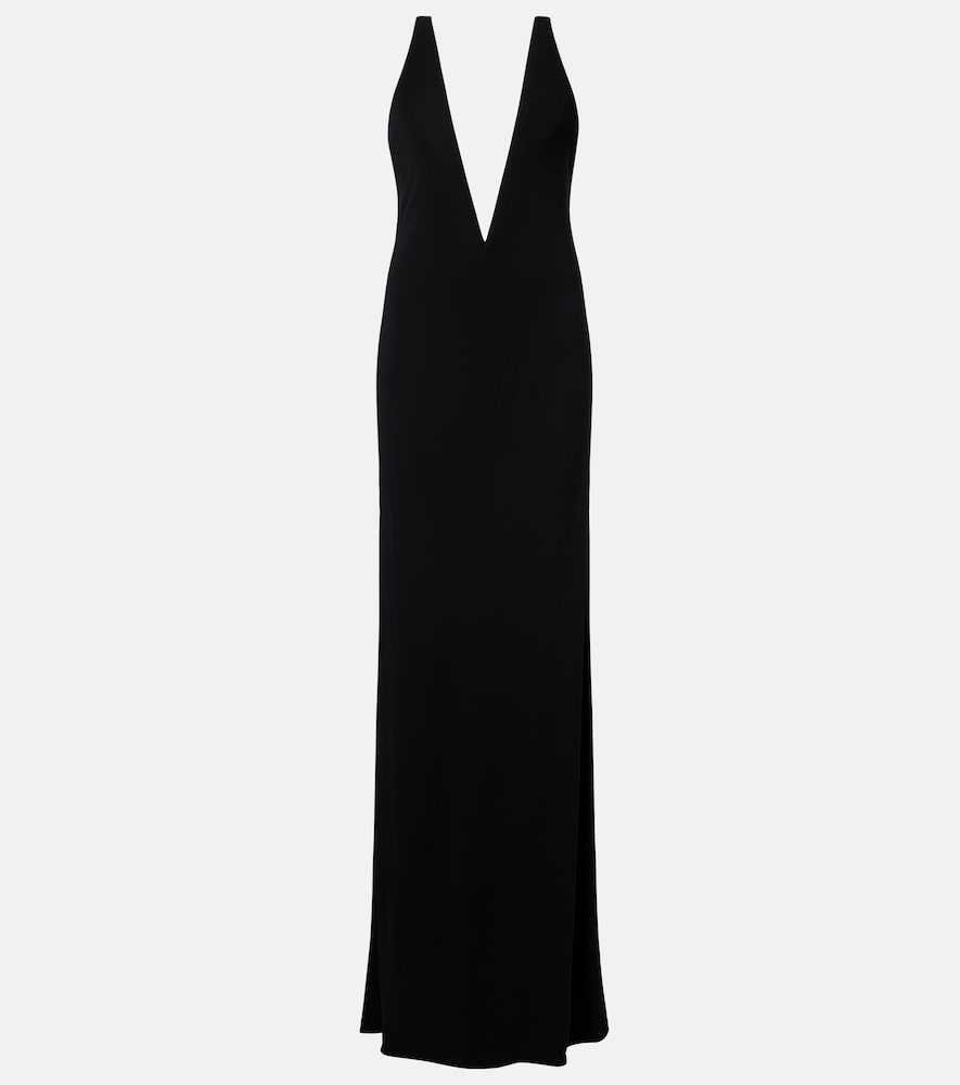 Impossible crêpe jersey gown