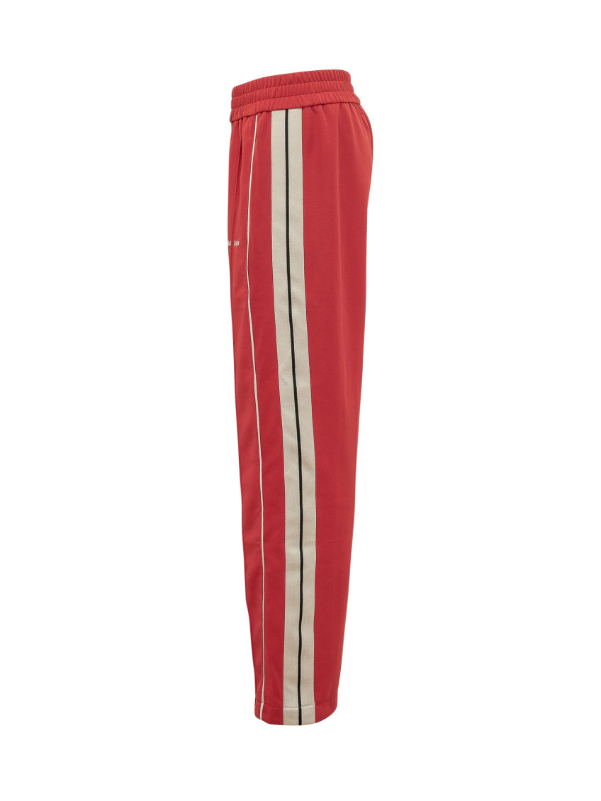 Red Straight Track Pants
