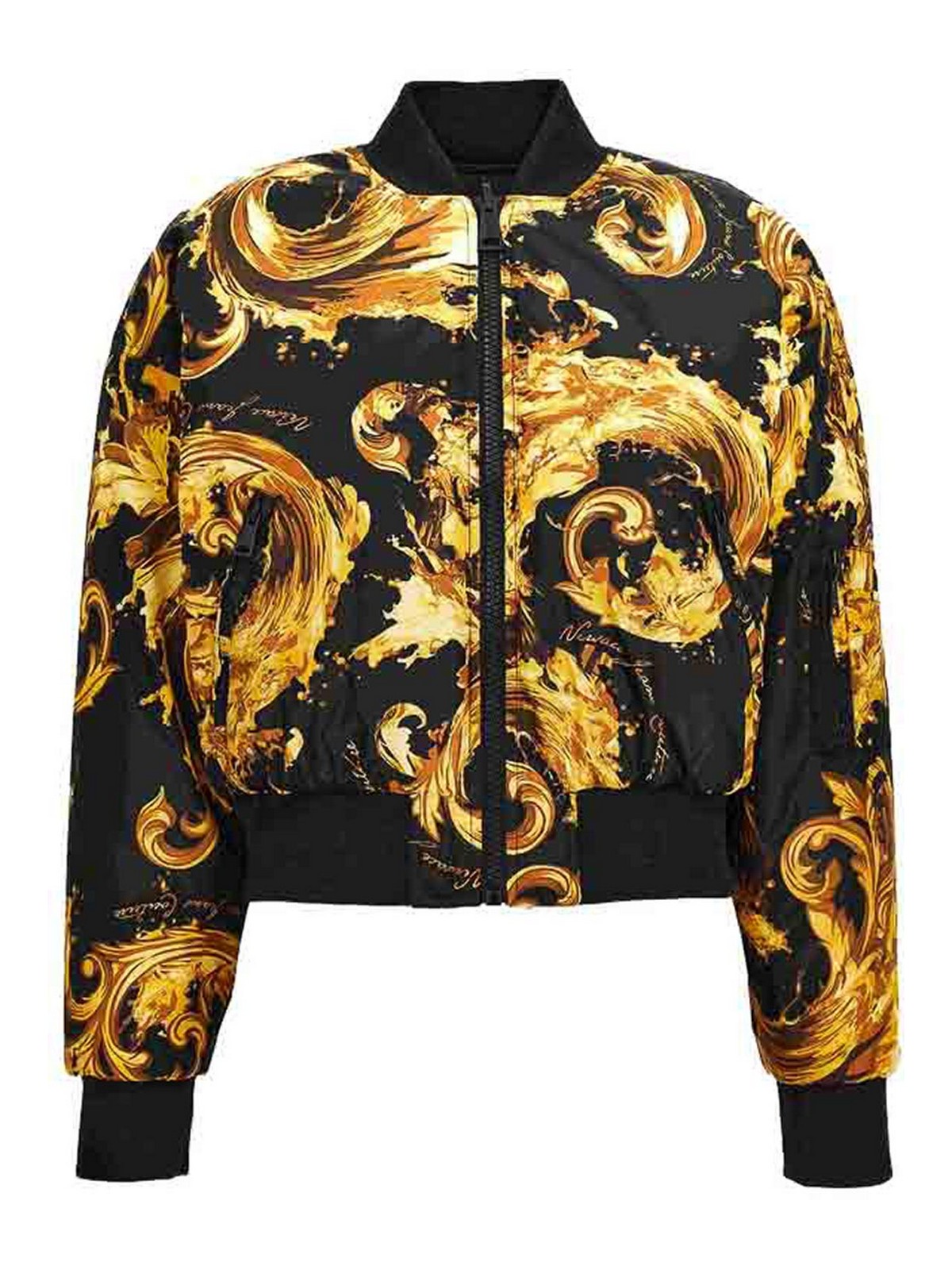 Watercolor Couture-print Bomber Jacket