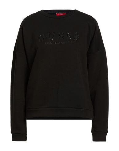 Woman Sweatshirt Black Size XS Cotton, Polyester