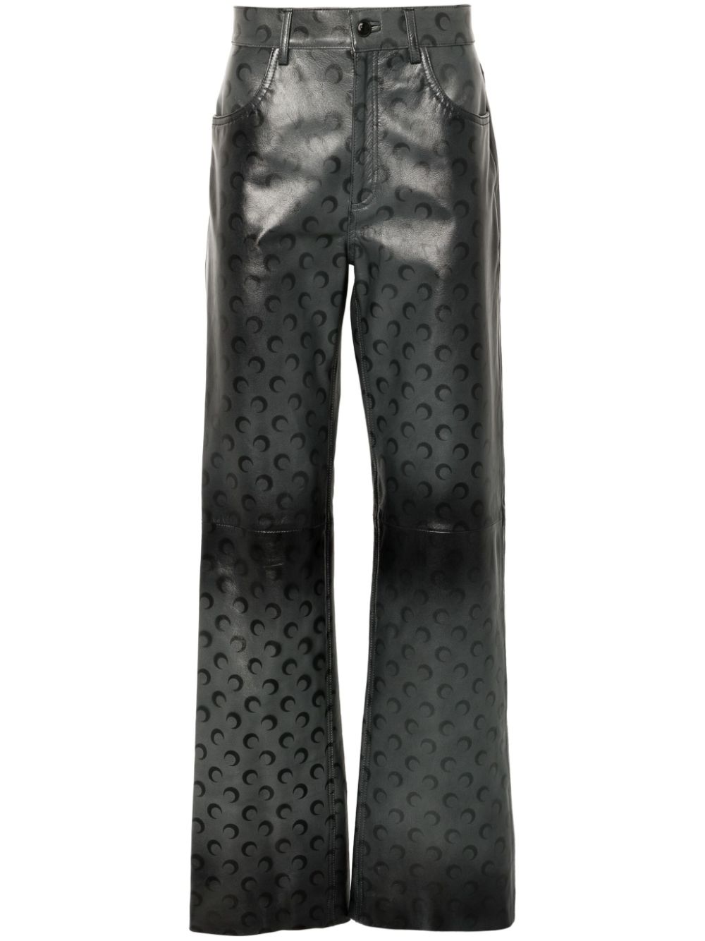 Crescent Moon-airbrushed trousers - Grey