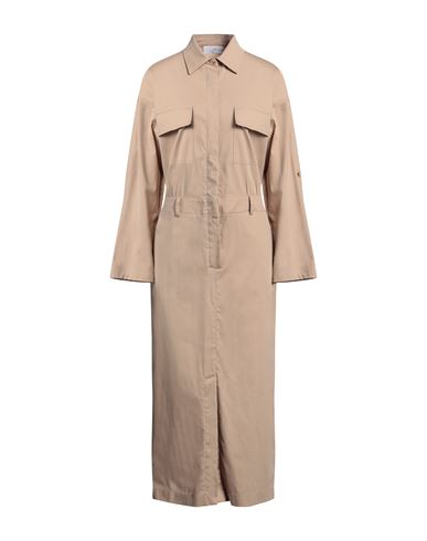Woman Maxi dress Beige Size 10 Cotton, Polyamide, Elastane