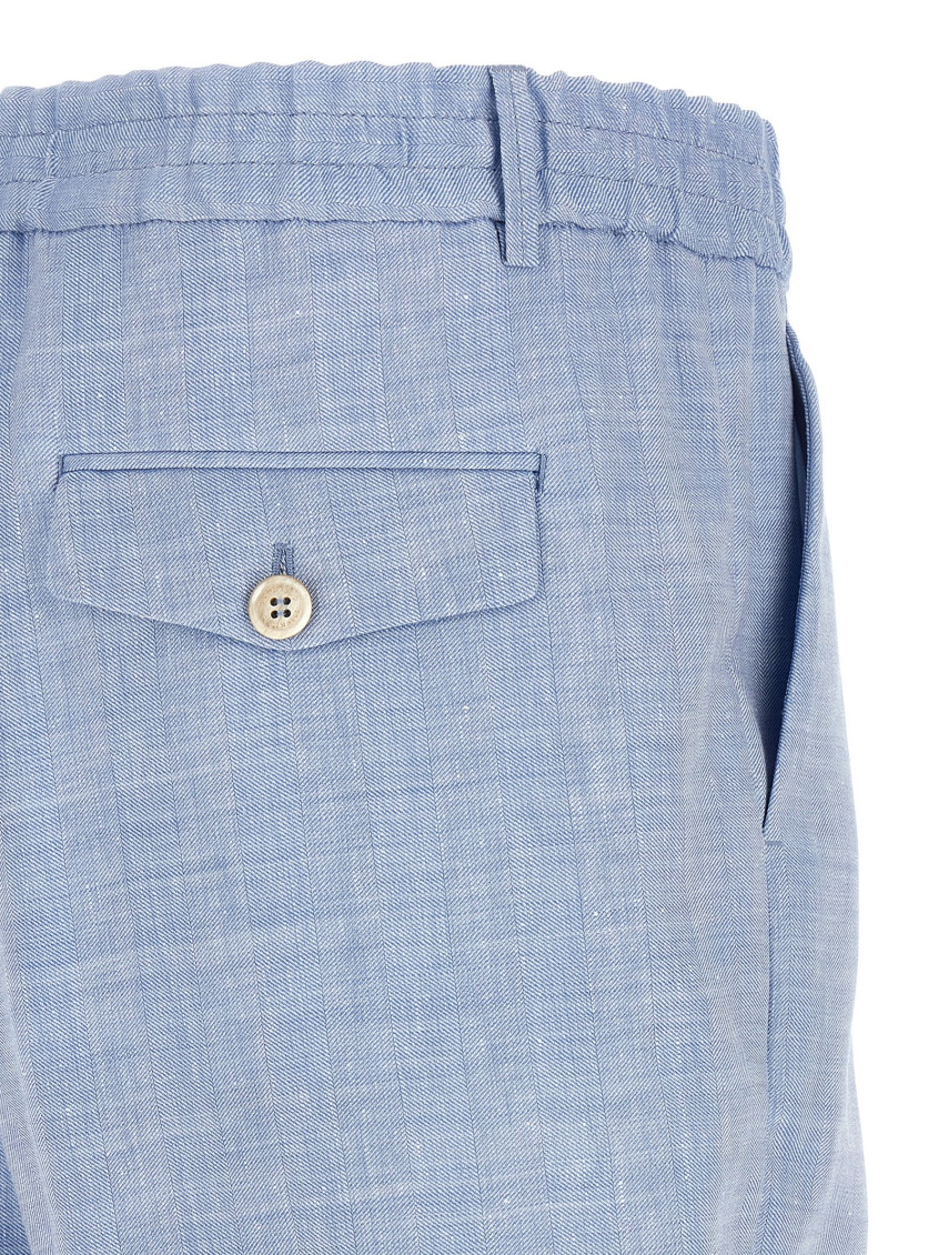 Light Blue Chevron Shorts