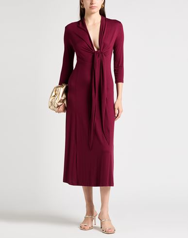 Woman Midi dress Garnet Size 6 Viscose, Elastane