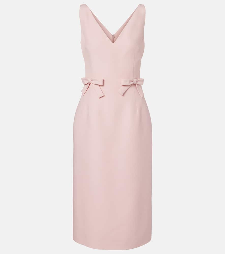 Crepe Couture bow-detail midi dress