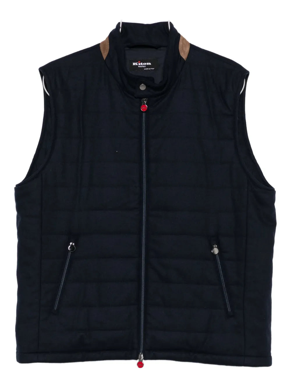Quilted Cashmere Vest — Navy