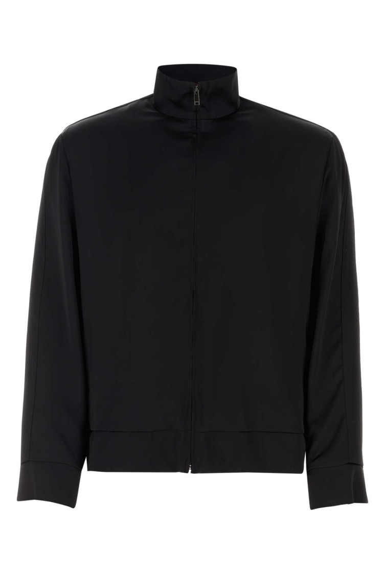 Black Satin Sweatshirt