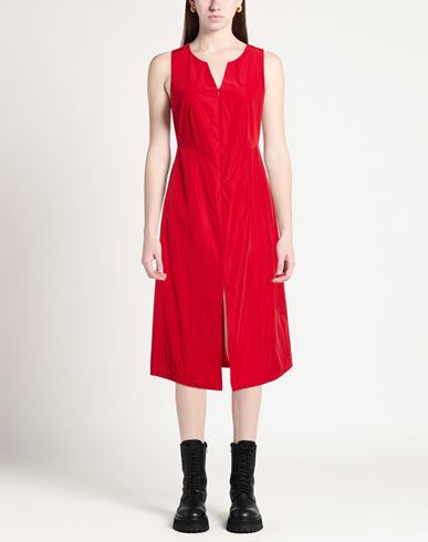 Woman Midi dress Red Size M Polyester