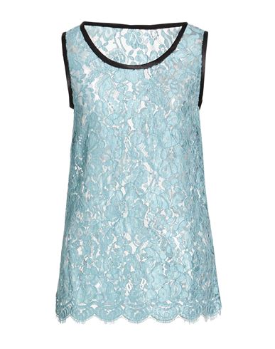 Woman Top Light blue Size 6 Cotton, Nylon, Viscose, Silk