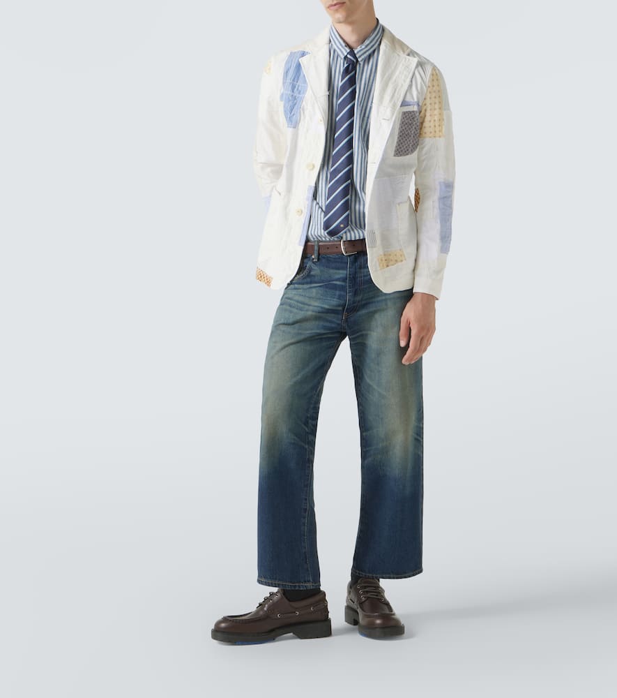 Faded straight jeans