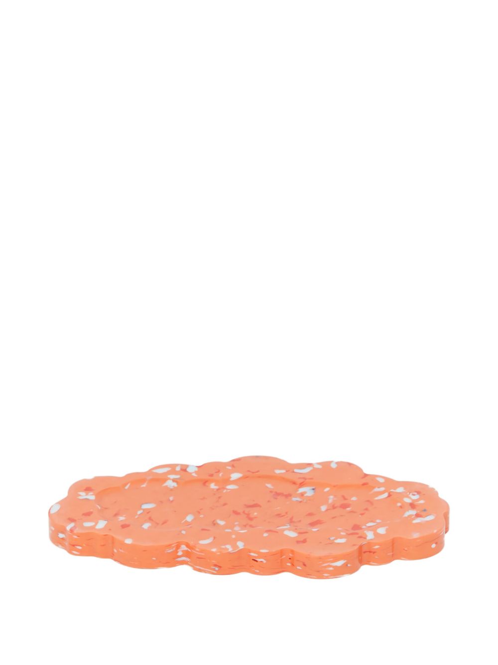 Speckled-pattern desk tray - Orange
