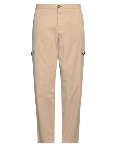 Man Pants Beige Size 33 Cotton, Elastane