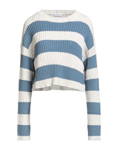 Woman Sweater Slate blue Size M Cotton, Polyester