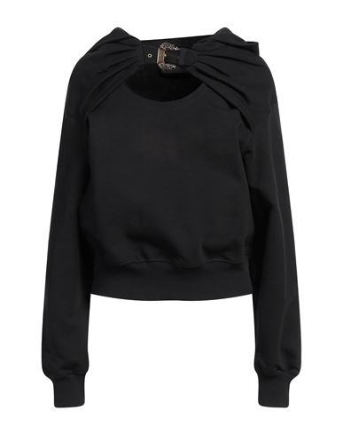 Versace Jeans Couture Woman Sweatshirt Black Size M Cotton, Elastane