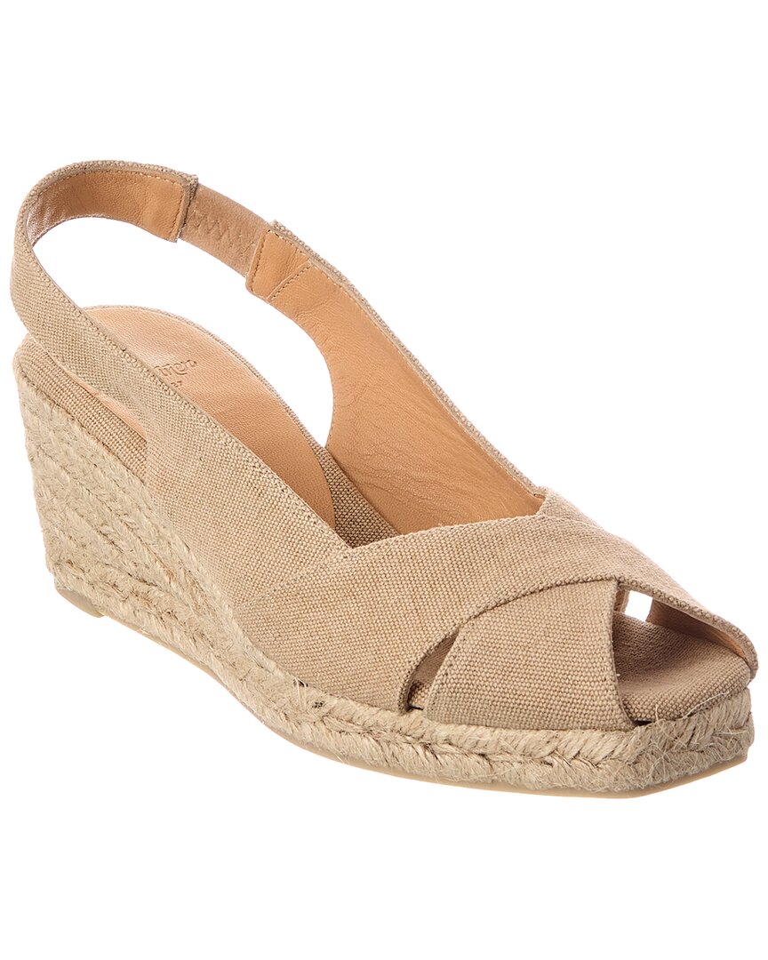 Diana Canvas Slingback Wedge Sandal