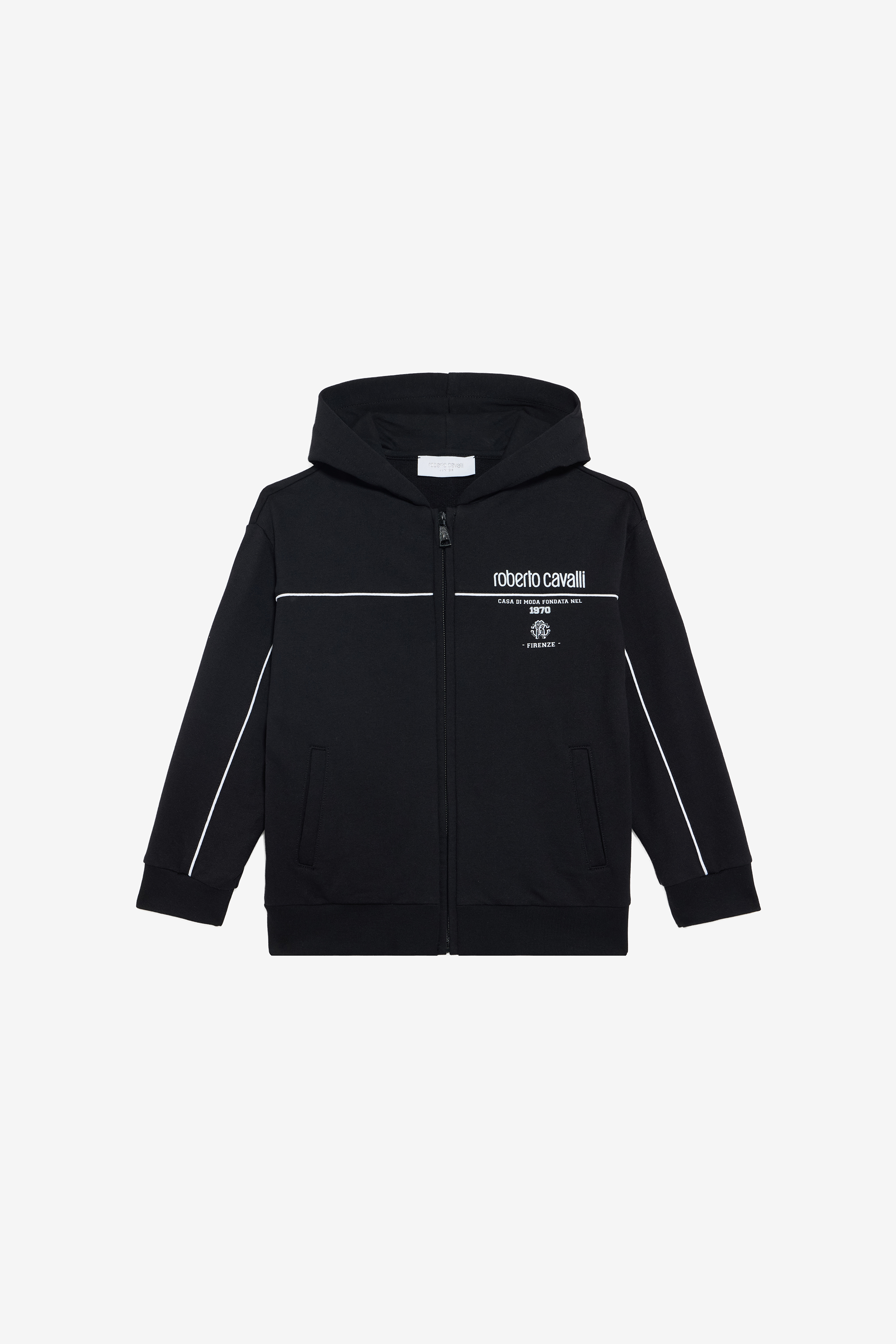 Black Sweatshirt With Logo Print