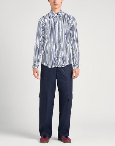 Man Shirt Midnight blue Size 40 Viscose