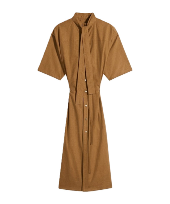 REVERSIBLE TUBE DRESS IN WASHED COTTON SILK