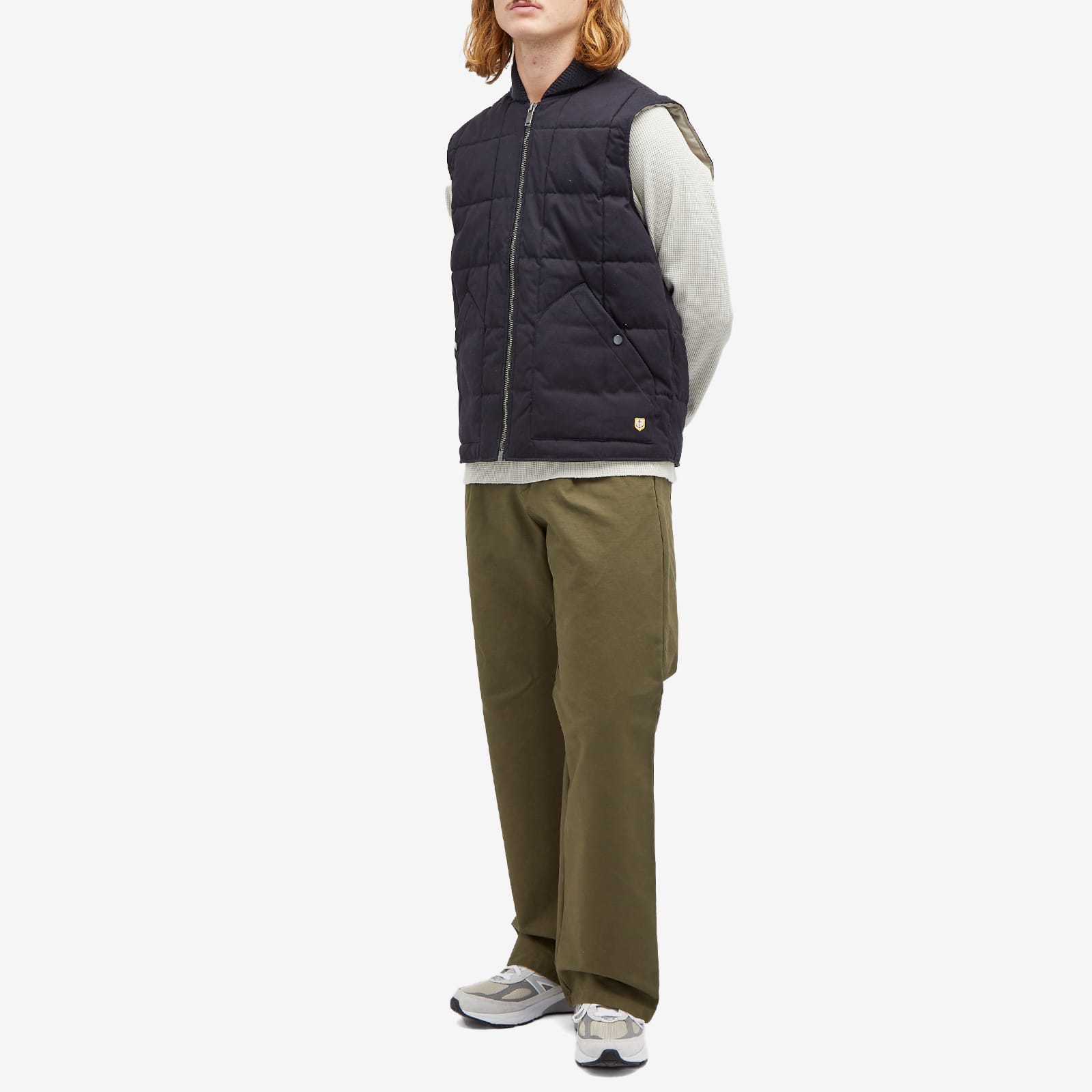 Armor-Lux Men's Padded Zip Vest in Rich Navy