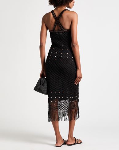 Woman Maxi dress Black Size S Cotton