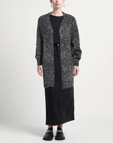 Woman Cardigan Charcoal Size 8 Wool, Polyacrylic, Alpaca wool