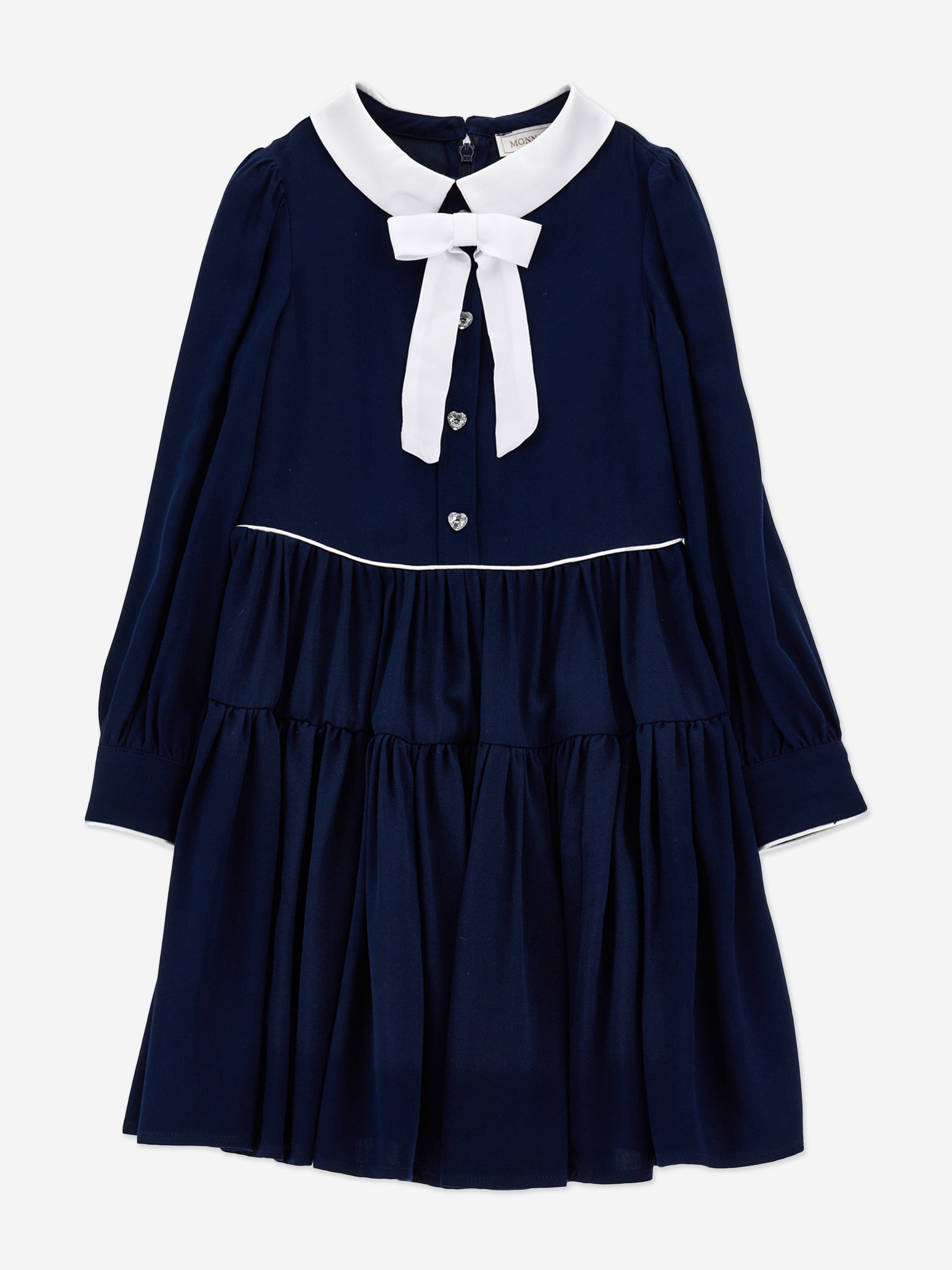 Girls Irina Twill Dress in Navy 10 Years Blue By Childsplay Clothing