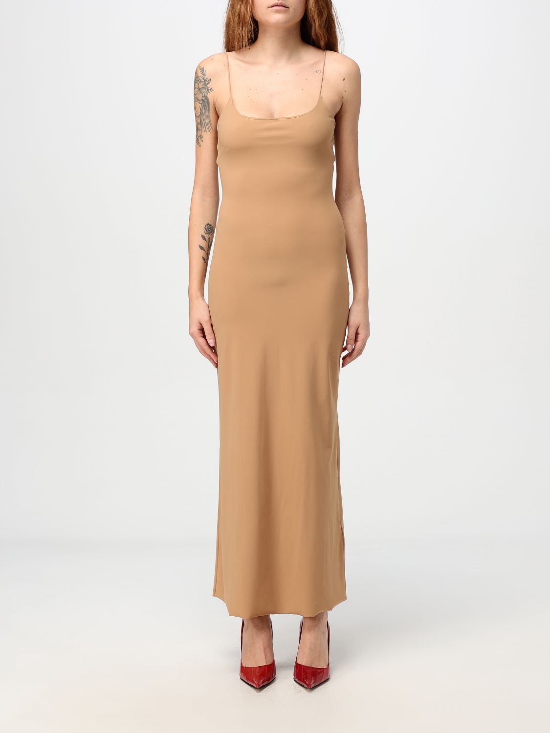 Numbers-motif maxi dress - Black