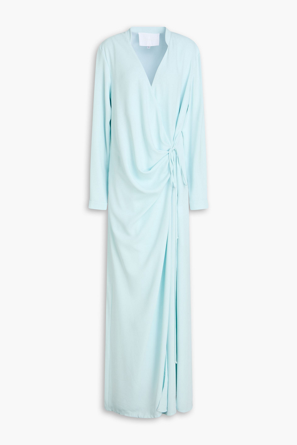 Jenella draped crepe wrap gown - Blue - FR 34