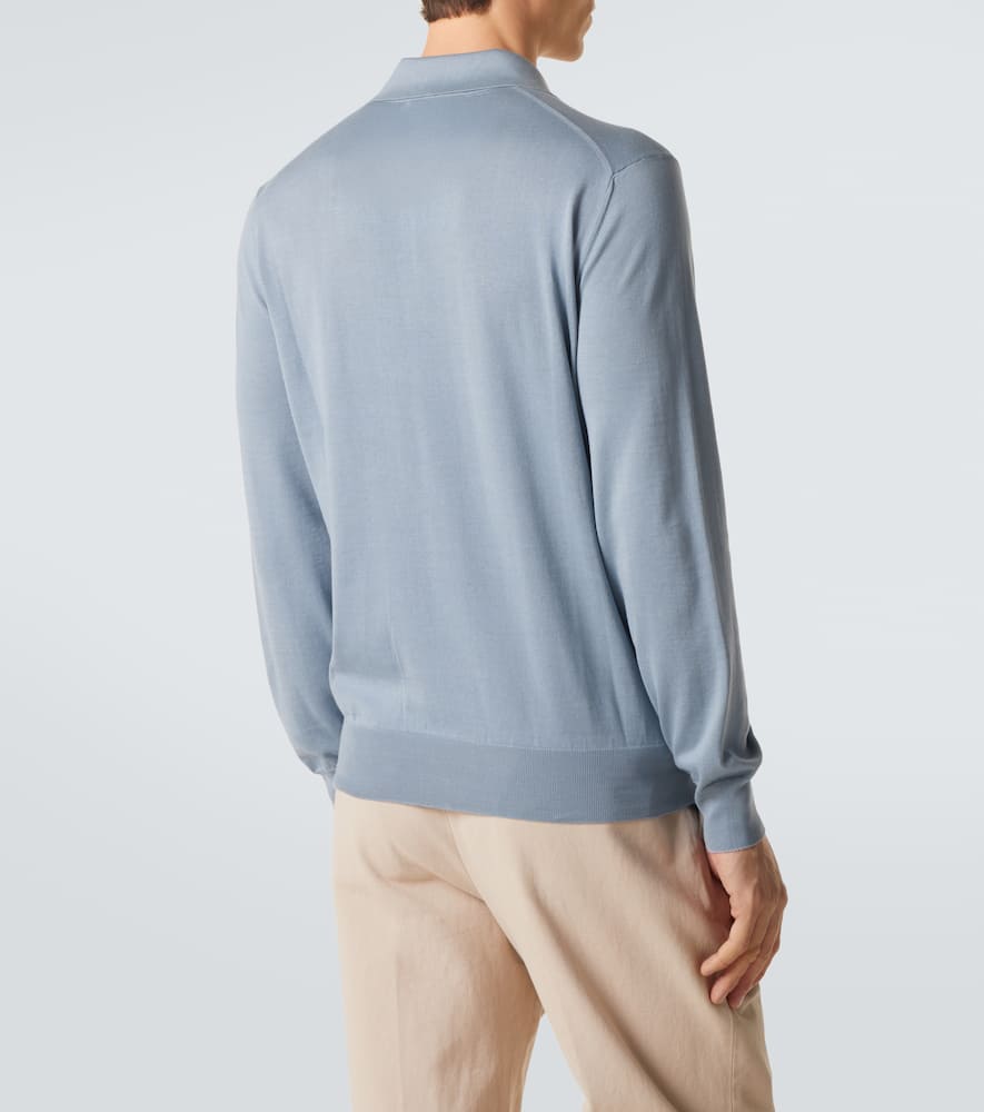 Cotton polo sweater