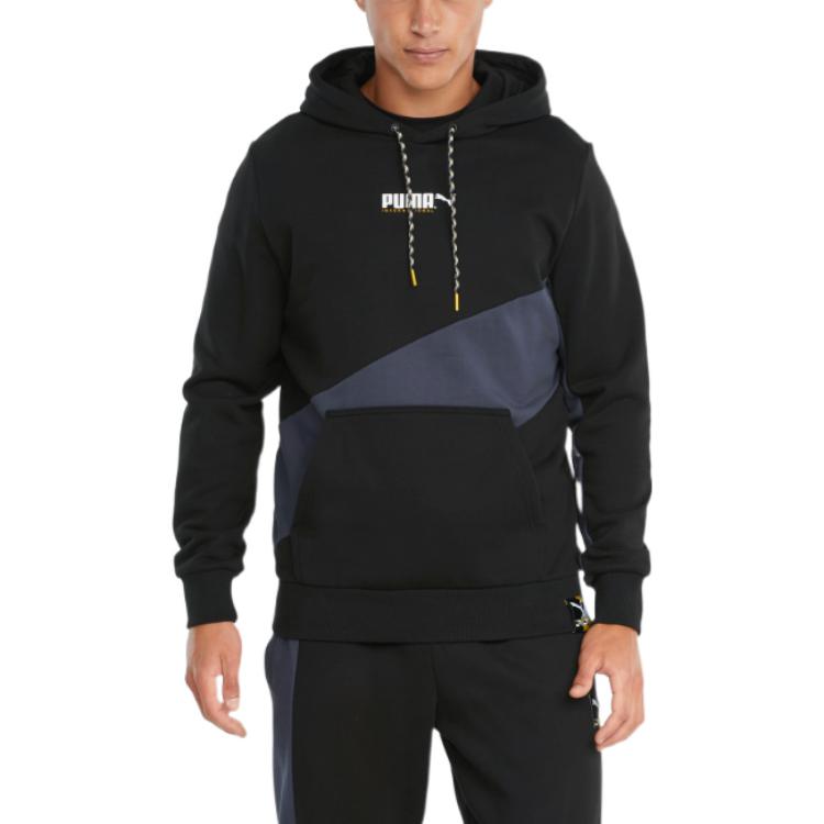 Logo Full Sleeve Printed Hoodie 'Black'