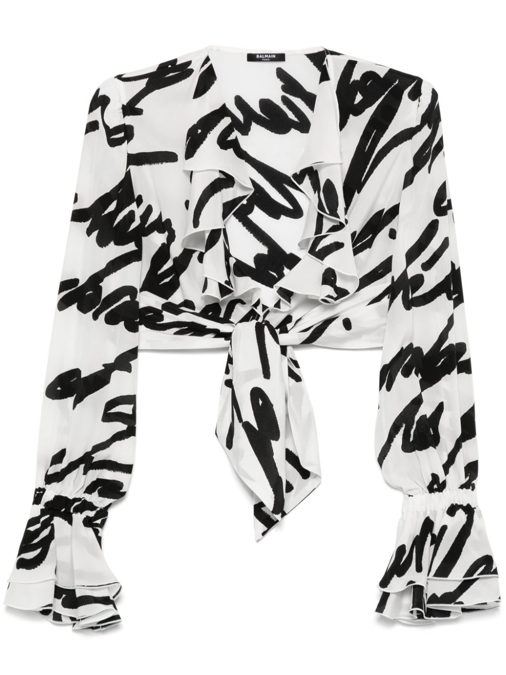 Love Letter-print blouse - White