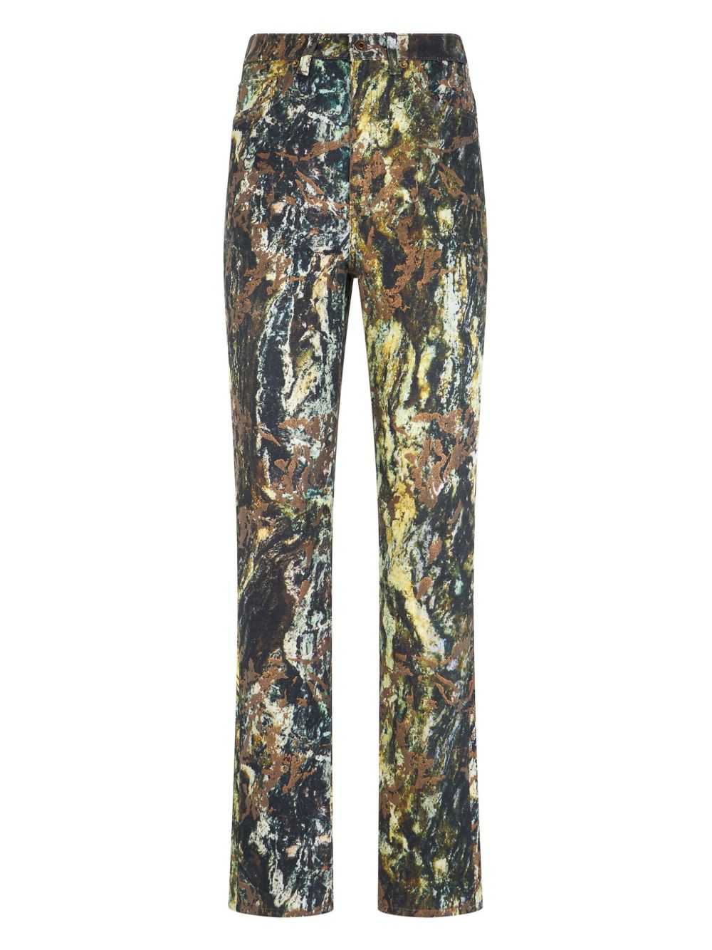 Mable-print trousers - Green