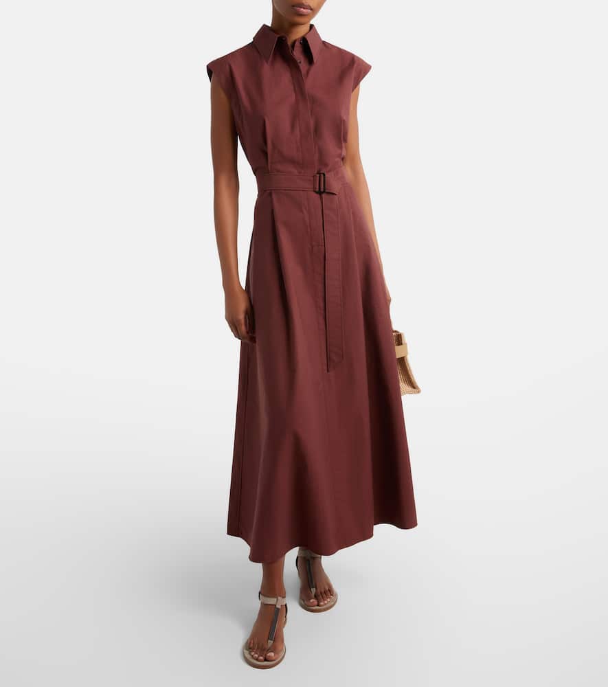 Monili cotton-blend midi dress