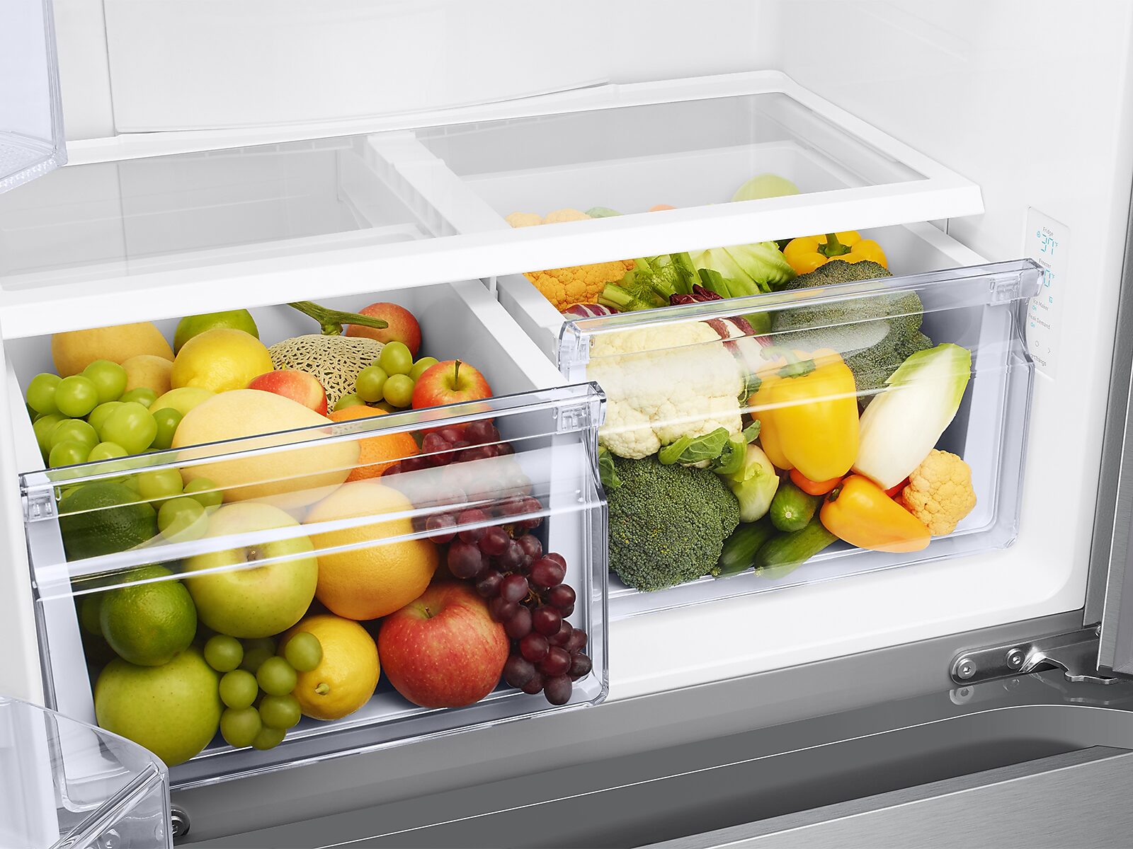 18 cu. ft. Smart Counter Depth 3-Door French Door Refrigerator in Silver(RF18A5101SR/AA)